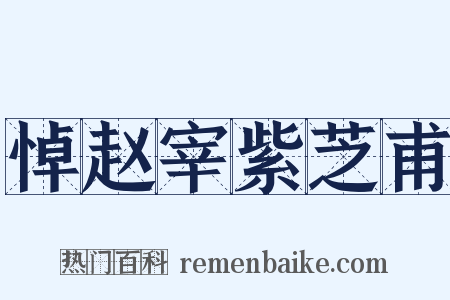 悼赵宰紫芝甫是什么意思的图片